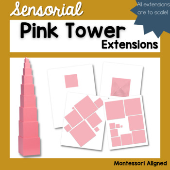 Preview of Montessori Pink Tower Extension Cards