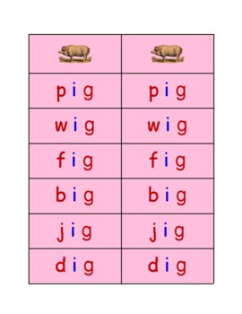 Montessori Pink series - rhyming word list by Hillary LeDesma | TpT