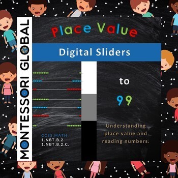 Preview of Montessori | Place Value to 99 - Digital Slider PowerPoint Presentation