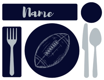 Preview of Montessori Placemats, Learn to set the table - Sports Theme