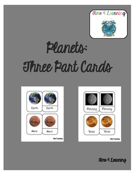 Preview of Montessori Planet Three Part Cards