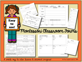 Montessori 3-6 yr Classroom Forms (includes Word & PDF files)