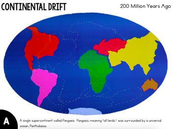 Preview of Montessori Plate Tectonics/Continental Drift Map Puzzle Wok