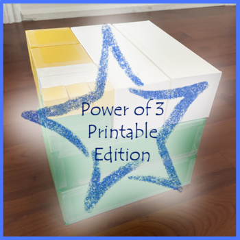 Preview of Montessori Power of 3 Cube - Printable Edition
