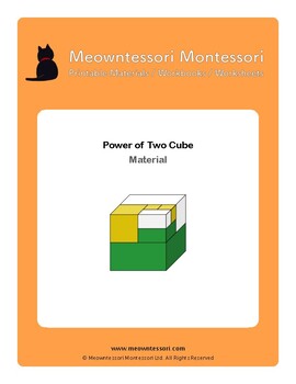 Preview of Montessori Power of Two Cube Material