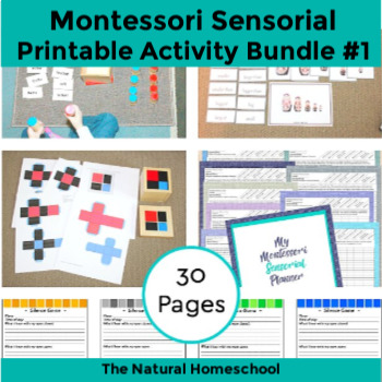 Preview of Montessori Sensorial Activities & Printables Bundle