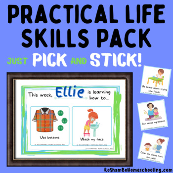 Preview of Montessori Practical Life Skills Poster Pack | Age 2-6