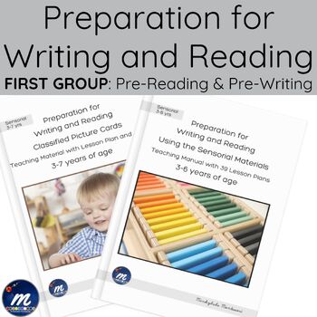 Preview of Montessori Preparation for Reading and Writing 1st Group Pre-Writing Pre-Reading