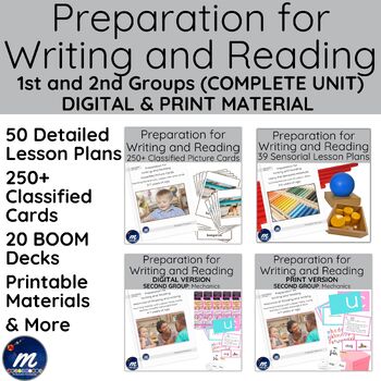 Preview of Montessori Preparation for Writing and Reading COMPLETE PRINT & DIGITAL 6-9 YRS