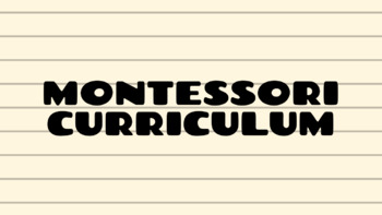 Preview of Montessori Preschool January Day 1 Curriculum