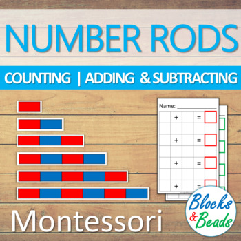 Preview of Montessori: Small Number Rods + Paper