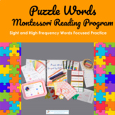 Montessori Puzzle Words Program // Sight and High Frequency Words