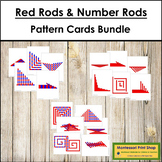 Red Rods & Number Rods Pattern Cards Bundle - Montessori