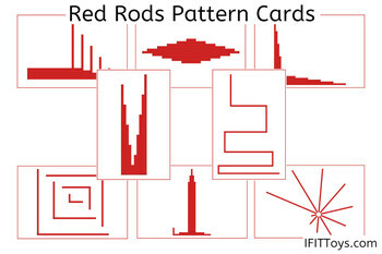 Preview of Montessori Red Rods Pattern Cards