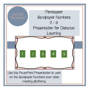 Preview of Montessori Sandpaper Numbers 0 - 9 PowerPoint Distance Learning