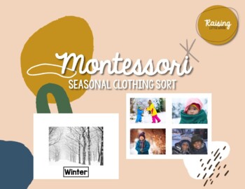 Preview of Montessori Seasonal Weather Clothing Sort