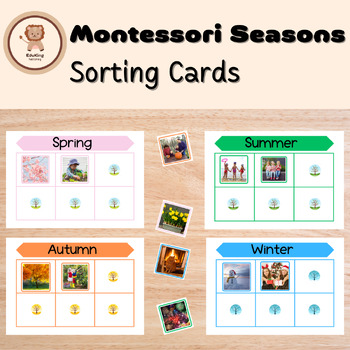 Preview of Montessori Seasons Sorting Cards