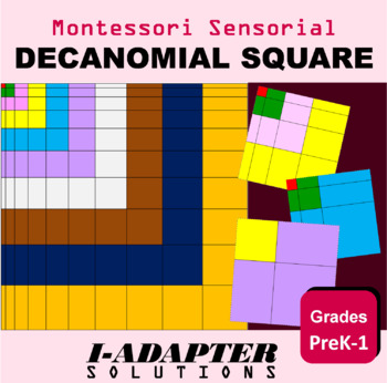 Preview of Montessori Sensorial Decanomial Square | Printable Materials | Digital