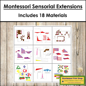 Preview of Montessori Sensorial Extensions Bundle