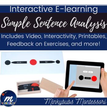 Preview of Montessori Sentence Analysis Digital Exercises Subject Predicate