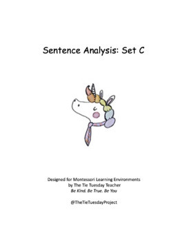 Preview of Montessori Sentence Analysis Form: Simple Subject/ Compound Predicate Set C