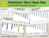 Montessori Short Bead Stair Cut & Paste Extension Sheets