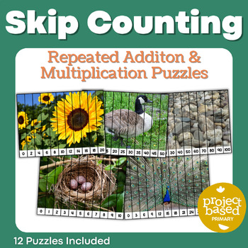 Preview of Skip Counting Puzzles | Repeated Addition | Beginning Multiplication