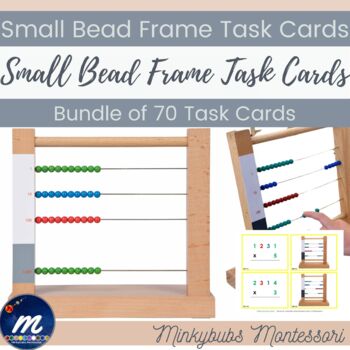 Preview of Montessori Small Bead Frame Command Cards Addition Subtraction Multiplication