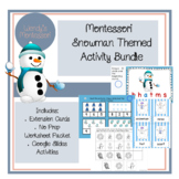 Montessori Snowman Themed Activity Bundle