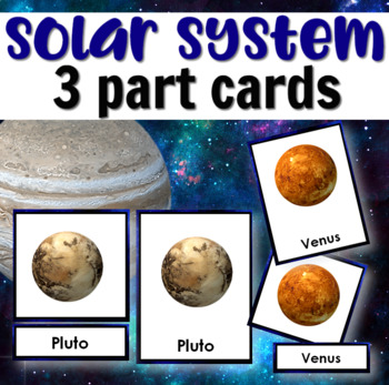 Montessori Solar System 3 Part Cards to Teach Planets | TpT