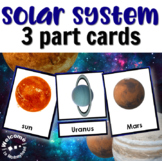 Montessori Solar System 3 Part Cards to Teach Planets