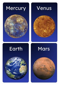 Preview of Montessori Solar System Flashcards: Explore the Wonders of Planets