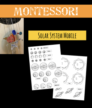 Preview of CULTURE Montessori - Solar System Mobile