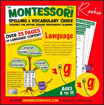 Preview of Montessori Spelling Vocabulary GUIDE I: Spelling Activities and Practice Sheets