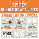 Montessori Spider Science Bundle for Halloween or Preschoo