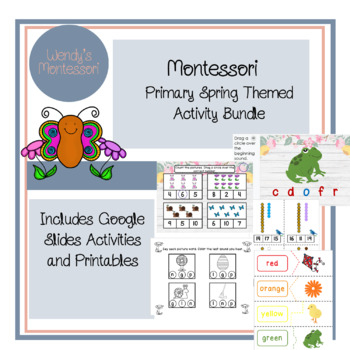 Preview of Montessori Spring Primary Activity Bundle