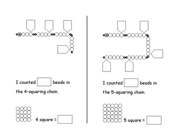 Montessori Squaring Chains Skip Counting Book by Montessori Mac | TpT
