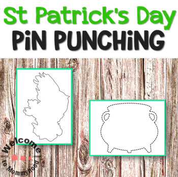 Preview of St Patrick's Day tracing or Montessori Pin Punching Printables