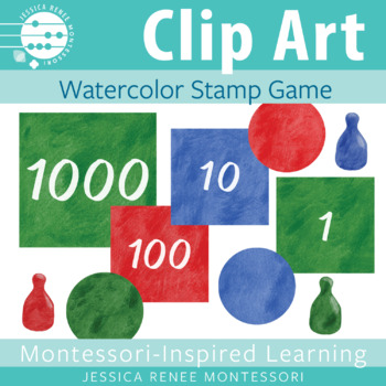 Preview of Montessori Math Clip Art: Stamp Game, Place Value, Composing Numbers