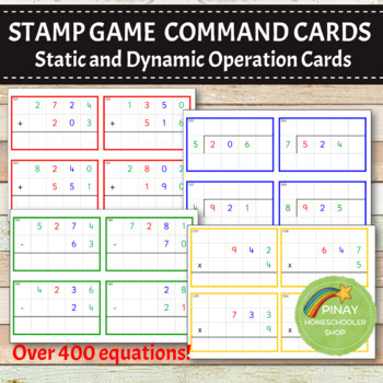 Preview of Montessori Stamp Game Command Cards BUNDLE