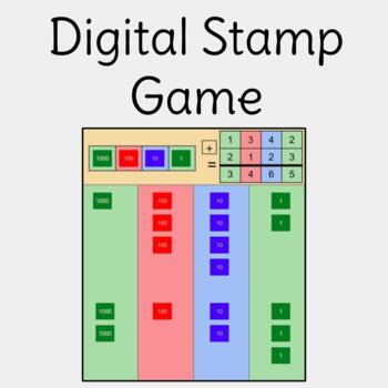 Preview of Montessori Stamp Game Digital- Drag and Drop - Distance Learning- Google Slides