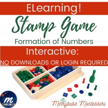 Preview of Montessori Stamp Game Introduction Lesson and Practice Elearning