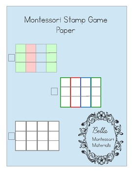 Preview of Montessori Stamp Game Paper