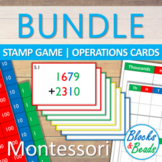 Montessori: Stamp Game & Four Operations Command Cards BUNDLE