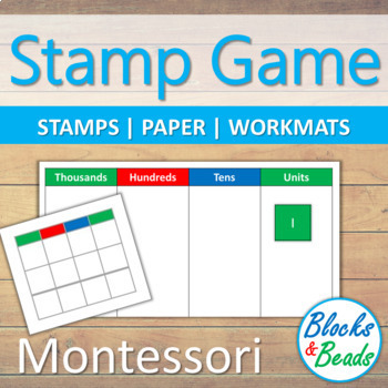 Preview of Montessori: Stamp Game + Paper