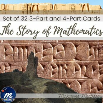 Preview of Montessori Story of Mathematics Fifth Great Lesson 3 Part 4 Part Cards