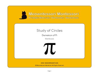 Preview of Montessori Study of Circles: Derivation of Pi Workbook