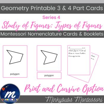 Preview of Montessori Study of Figures Geometry Nomenclature Unit 8 Types of Figures