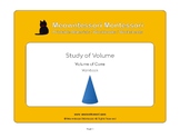 Montessori Study of Volume: Cone Workbook