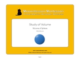 Montessori Study of Volume: Sphere Workbook